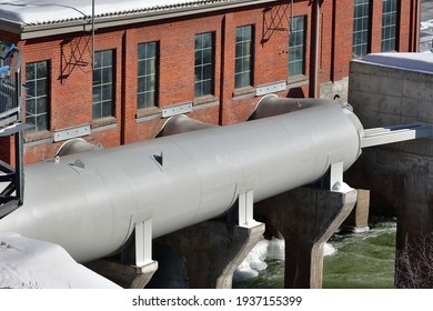 Magog River Hydroelectric Power Plant, Penstock, Renewable Energy, Sherbrooke, Quebec