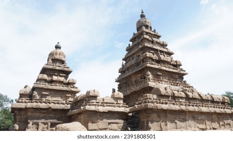 Mahabalipuram Shore Temple Chennai Tamilnadu Stone carving
