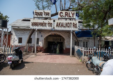 MAHARASHTRA/INDIA - MAY 9, 2016 : Akalkot Road Railway Station In Solapur District