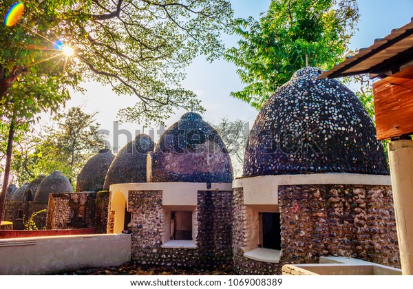 Maharishi Mahesh Yogi Ashram Beatles Ashram Stock Photo