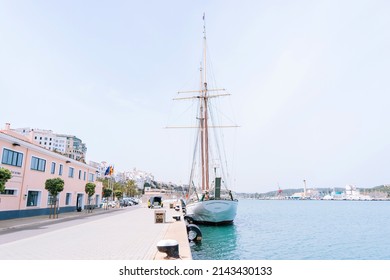 Mahon, Spain - 28-03-2022: Large Sailing Yacht 