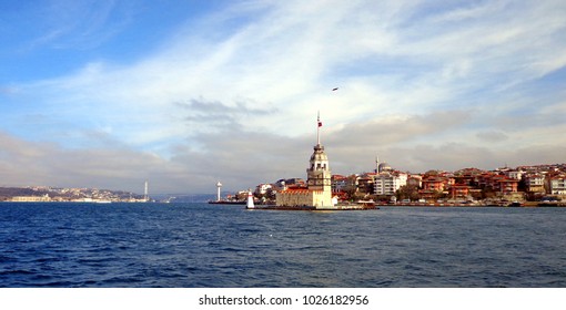 Maiden Tower, Istanbul, Winter Season