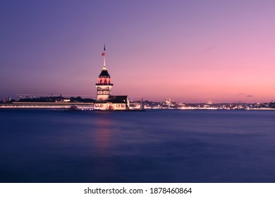 Maidens Tower in Bosphorus Strait, Istanbul City, Turkey