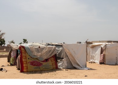 Maiduguri, Nigeria, 19.06.2021: Refugee Camp Malamari, Accommodating Displaced Persons From Borno State, Due To Conflict With Boko Haram