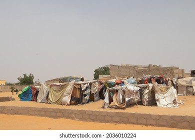 Maiduguri, Nigeria, 19.06.2021: Refugee Camp Malamari, Accommodating Displaced Persons From Borno State, Due To Conflict With Boko Haram