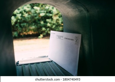 Mail In Ballot Form In Mailbox