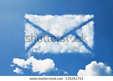 mail cloud shape