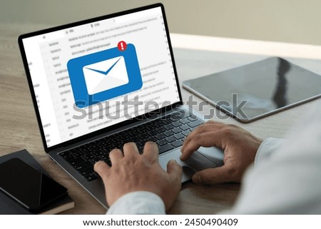 Mail Communication Connection message to mailing contacts phone Global Letters Concept