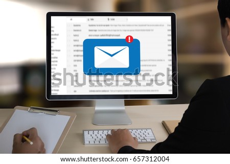 Mail Communication Connection message to mailing contacts phone Global Letters Concept