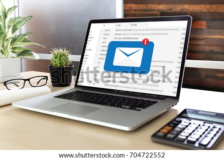 Mail Communication Connection message to mailing contacts phone Global Letters Concept