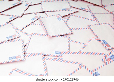 Mail Concept Many Envelopes On Table Stock Photo (Edit Now) 59596444