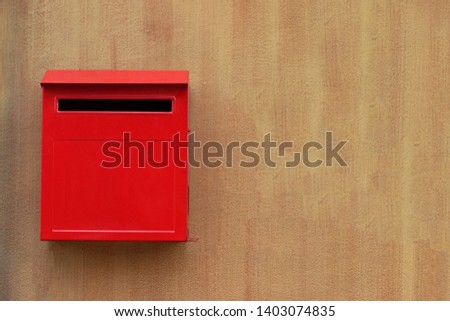 Mail red mailbox postbox letter design background