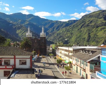 Mail Street Of Banos In Ecuador