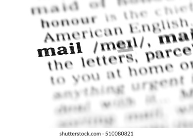 mail (the dictionary project, macro shots, shallow D.O.F.)


