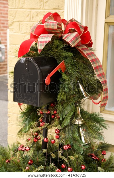 Mailbox Decorated Christmas Stock Photo (Edit Now) 41436925