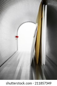 Mailbox Inside Metallic Mailbox On White Background