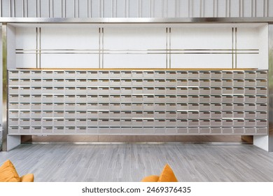 Mailboxes in the condo. mailbox pattern with lockable center in condo.