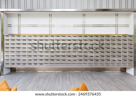 Mailboxes in the condo. mailbox pattern with lockable center in condo.