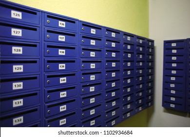 Mailboxes On Wall Residential Building Stock Photo (Edit Now ...