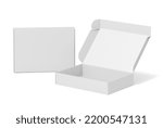 Mailer box cardboard box for mockup and branding 3d render illustration