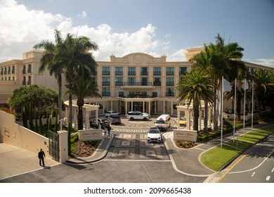Main Beach, Queensland, Australia - January 2, 2021: Palazzo Versace Luxury Hotel Gold Coast