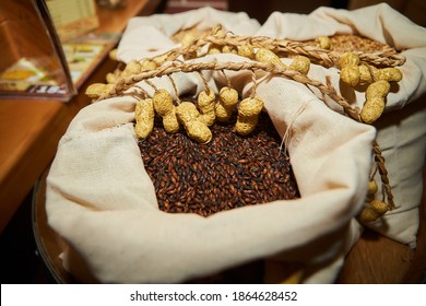 The Main Building Blocks And Essential Fundamental Ingredients Of Beer. Flakes Grains Barley. Home Brew. Craft Beer. Hop Pellets, Yeast.