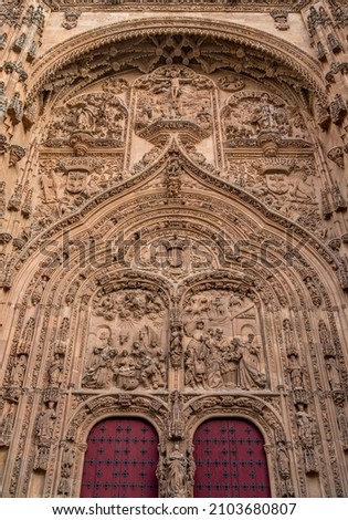Main façade of the cathedral of Salamanca