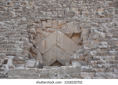 Main Entrance To Great Pyramid At Giza