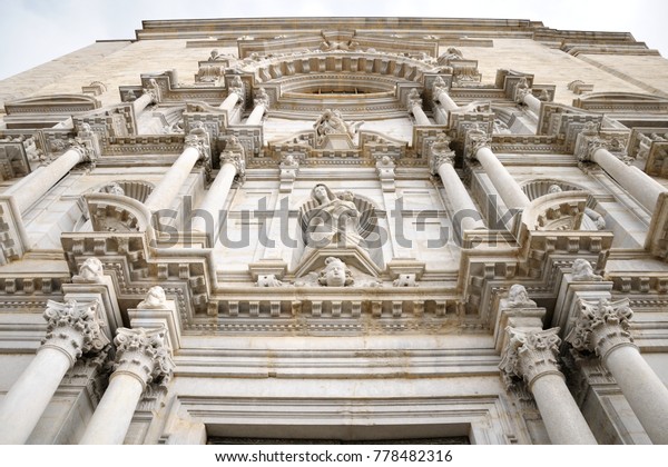 Main Facade Cathedral Girona Roman Catholic Stock Photo Edit Now