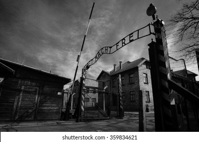 Main Gate Of Auschwitz Concentration Camp