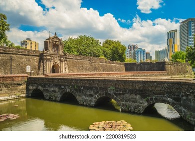 Main Gate Of Fort Santiago In Manila, Philippines