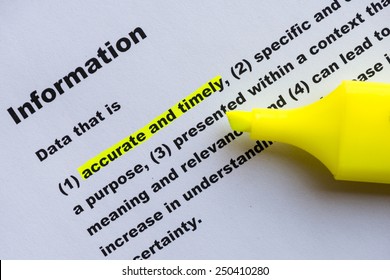 main keyword of information definition highlighted - Shutterstock ID 250410280