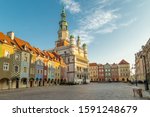 Main Market city square (Stare Miasto) of Poznan, Poland, 