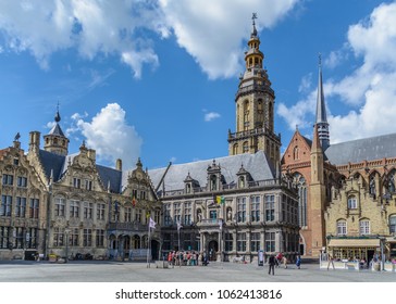 The Main market square in Veurne, West-Vlaanderen, Belgium May 5 2015. 