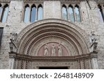 Main Portal of the Palazzo dei Priori (Palazzo Comunale) in Perugia, Umbria, Italy 