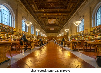 The Main Reading Room Of The New York Public Library