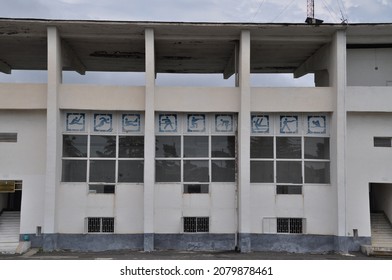 Main Stand Of The Republican Stadium In Sukhumi, Abkhazia.