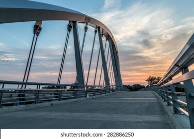 Main Street Bridge - Columbus Ohio With Sunset