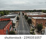 Main Street in Cedartown, Georgia (Polk County, GA) Aerial Drone Photo