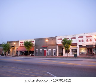 The Main Street Of A Small Rural Southern Town On A Late Sunday Afternoon