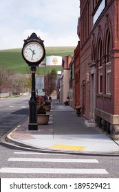 Main Street Small Town USA Waitsburg Washington Eastern State Farmland