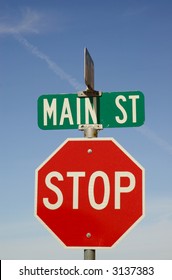 Main Street Stop Sign