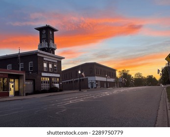 Main Street sunset in Gwinn Michigan - Powered by Shutterstock