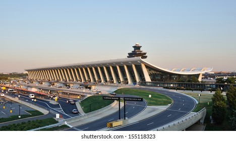 Main terminal of Washington Dulles International Airport. - Shutterstock ID 155118323