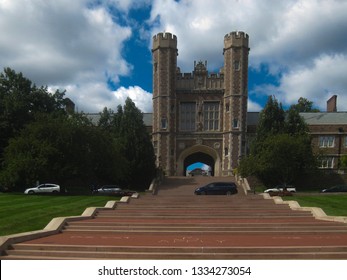 Main University Building Of Washington Univeristy A High Ranked University In St. Louis