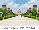 Main view of Fo Guang Shan Buddha Museum, Kaohsiung, Taiwan. Taiwan is a popular tourist destination of Asia.