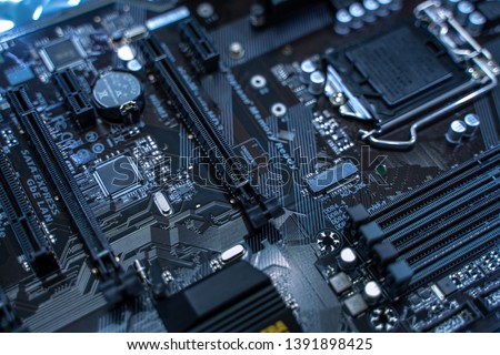 Mainboard Electronic computer background. (logic board,cpu motherboard,Main board,system board,mobo)
