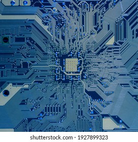 Mainboard Or Motherboard Electronic Computer Background. Circuit Board. Abstract. Texture.