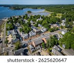 Maine Down East Wiscasset aerial view