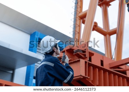 maintenance and inspector. Maintenance engineers are using walky talky to inform the results of inspection of buildings and structures. Irrigation engineers are exploring sluice systems
